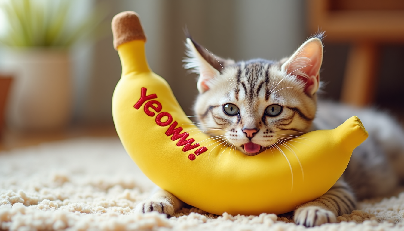 Yeowww! Catnip Yellow Banana Toy